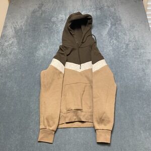 Springfield Urban Daily Hoodie Womens XS Brown Colorblock Pullover Long Sleeve